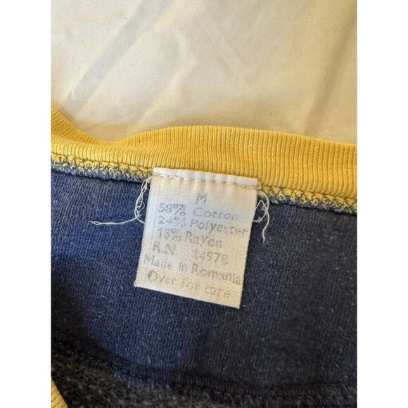 90s Boxy Colorblock Ski Team Grey Heather Sweatshirt Women’s M - Picture 3 of 7